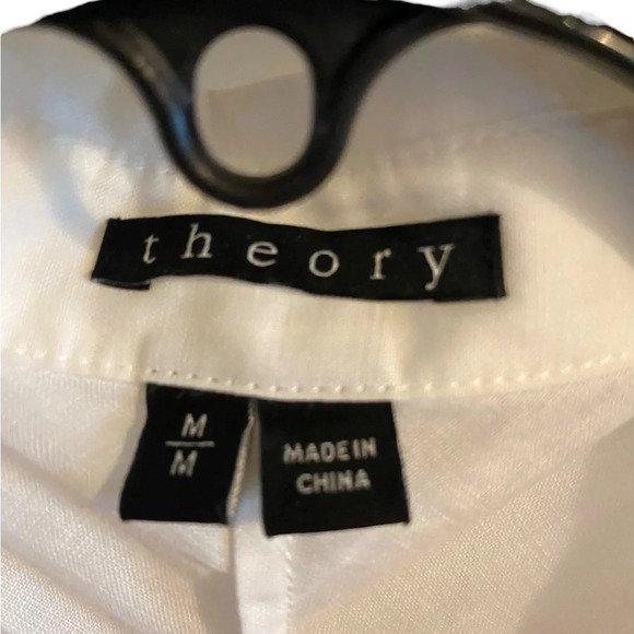 Theory Biaz Sleeveless Ruffled Gauze Blouse in White Silk - Picture 11 of 12